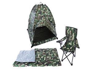 Pacific Play Tents 23335 Kids Green Camo Dome Tent Set with Sleeping Bag and Chair Pacific Play Tents 23335 Kids Green Camo Dome Tent Set with Sleeping Bag and Chair