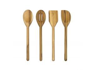 Lipper International 726 Teak Wood Kitchen Tools for Cooking, 4-Piece Set, 11" Long Lipper International 726 Teak Wood Kitchen Tools for Cooking, 4-Piece Set, 11" Long