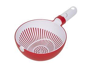 Master Pan MP-120 MasterPan Twist Bowl Colander, 8", White And Red Master Pan MP-120 MasterPan Twist Bowl Colander, 8", White And Red