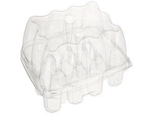 Oasis Supply 12-Compartment Hinged High Dome Clear Cupcake Container 6-Pack