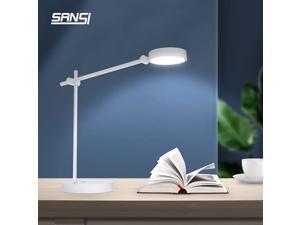 SANSI LED Desk Lamp with Ceramic Tech., UL Verified RG0 No Blue Light Hazard 10W Table Lamps, Eye-Caring 950 Lumens 4 Lighting Modes 6 Brightness Levels Dimmable Home Office Desk Light, Touch Control