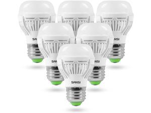SANSI 60W Equivalent LED Light Bulbs, 22-Year Lifetime, 6 Pack 900 Lumens LED Bulb with Ceramic Technology, 3000K Soft White 9W Non-Dimmable, E26, A15 Efficient & Safe Energy Saving for Home Lighting