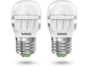 SANSI LED Refrigerator Light Bulb 45W Equivalent, Waterproof Frigidaire Freezer LED Light Bulb, 5000K 450 Lumen Non-dimmable 4W Energy Saving A11 Appliance Fridge Bulbs 2 Pack