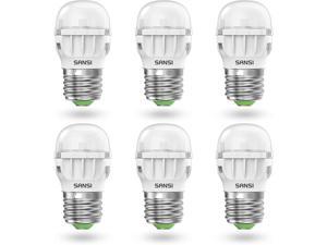 SANSI LED Refrigerator Light Bulb 60W Equivalent, Waterproof Frigidaire Freezer LED Light Bulb, 5000K 800 Lumen Non-dimmable 7W Energy Saving A11 Appliance Fridge Bulbs 6 Pack