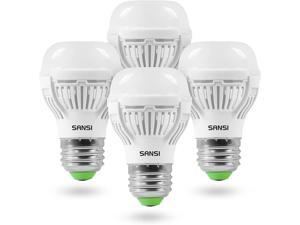 SANSI 60W Equivalent LED Light Bulbs, 22-Year Lifetime, 4 Pack 900 Lumens LED Bulb with Ceramic Technology, 2700K Warm White 9W Non-Dimmable, E26, A15 Efficient & Safe Energy Saving for Home Lighting