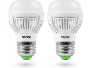 SANSI 60W Equivalent LED Light Bulbs, 22-Year Lifetime, 2 Pack 900 Lumens LED Bulb with Ceramic Technology, 3000K Soft White 9W Non-Dimmable, E26, A15 Efficient & Safe Energy Saving for Home Lighting