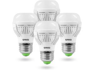 SANSI 60W Equivalent LED Light Bulbs, 22-Year Lifetime, 4 Pack 900 Lumens LED Bulbs with Ceramic Technology, 5000K Daylight 9W Non-Dimmable, E26, A15 Efficient & Safe Energy Saving for Home Lighting