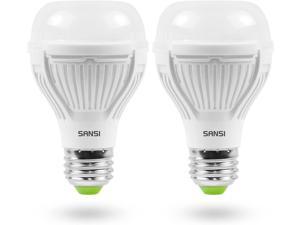 SANSI 100W Equivalent A19 LED Light Bulbs, 22-Year Lifetime 2 Pack 1600 Lumens 5000K Daylight Light Bulb with Ceramic Technology, Non-Dimmable, Efficient, Safe, 13W Energy Saving for Home Lighting
