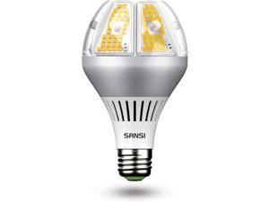 SANSI 6500 Lumens A21 LED Light Bulb, 650W Equivalent E26 LED Bulb with Ceramic Technology, 5000K Daylight Non-Dimmable, 25,000-Hour Lifetime, Efficient, Safe, 35W Energy Saving for Home Workspace