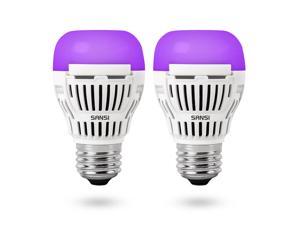 SANSI UV LED Black Light Bulb 5W UVA Level 320-400nm Ultra Violet LED, Glow in The Dark for Party Body Paint Fluorescent Poster Neon Glow 2 Pack