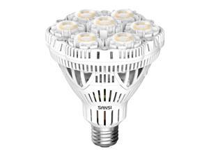 SANSI 40W LED Light Bulb, 300-350W Equiv, 5000K Daylight, 5500lm Super Bright Bulb, Non-Dimmable, CRI 80, E26 to E39 adapter, BR30 Floodlight for Warehouse Church Barn Supermarket Logistic Center