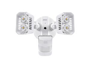 SANSI LED Security Lights, 18W (150Watt Incandescent Equiv.) Motion Sensor Lights, 1800lm 5000K Daylight Waterproof Outdoor Floodlights with Adjustable Dual-head, White