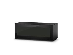 Sonorous Studio ST-110B I/R Friendly Wood and Glass TV Stand with Hidden Wheels for Sizes up to 65" (Modern Design with 4 Shelves For Your Audio/Video Components and Consoles) - Black Glass Cover Sonorous Studio ST-110B I/R Friendly Wood and Glass TV Stand with Hidden Wheels for Sizes up to 65" (Modern Design with 4 Shelves For Your Audio/Video Components and Consoles) - Black Glass Cover