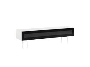 Sonorous Studio ST-360 Modern I/R Friendly Wood and Glass TV Stand with Spike Metal Legs for Sizes up to 75" (Modern Design Cabinet For Your Audio/Video Components and Consoles) - WHITE Sonorous Studio ST-360 Modern I/R Friendly Wood and Glass TV Stand with Spike Metal Legs for Sizes up to 75" (Modern Design Cabinet For Your Audio/Video Components and Consoles) - WHITE