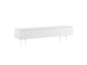 Sonorous Studio ST-360 Modern Wood and Glass TV Stand with Spike Metal Legs for Sizes up to 75" (Modern Design Cabinet For Your Audio/Video Components and Consoles, Comes with I/R Repeater) - WHITE Sonorous Studio ST-360 Modern Wood and Glass TV Stand with Spike Metal Legs for Sizes up to 75" (Modern Design Cabinet For Your Audio/Video Components and Consoles, Comes with I/R Repeater) - WHITE