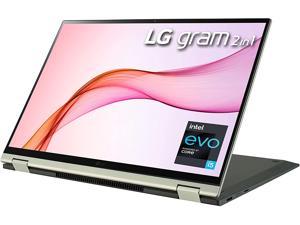 LG Gram 16T90P - 16" WQXGA (2560x1600) 2-in-1 Lightweight Touch Display Laptop, Intel evo with 11th gen Core i5-1135G7 CPU , 16GB RAM, 512GB SSD, 21 Hours Battery, Thunderbolt 4, Green