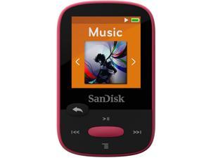 SanDisk Clip Sport 8GB MP3 Player, Pink with LCD Screen and MicroSDHC Card Slot- SDMX24-008G-G46P
