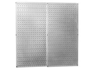 Wall Control Steel Pegboard Pack- 2 Panels, Galvanized Metallic Steel Peg Boards, 32" X 32" X 3/4" Total Coverage - (2) 32" Tall x 16" Wide Galvanized Steel Pegboards Wall Control Steel Pegboard Pack- 2 Panels, Galvanized Metallic Steel Peg Boards, 32" X 32" X 3/4" Total Coverage - (2) 32" Tall x 16" Wide Galvanized Steel Pegboards
