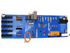 Wall Control 8ft Metal Pegboard Master Workbench Kit - Blue Toolboard & Black Accessories Wall Control 8ft Metal Pegboard Master Workbench Kit - Blue Toolboard & Black Accessories