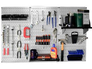 Wall Control 4ft Metal Pegboard Standard Tool Storage Kit - Gray Toolboard & Black Accessories Wall Control 4ft Metal Pegboard Standard Tool Storage Kit - Gray Toolboard & Black Accessories
