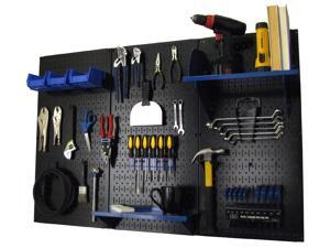 Wall Control 4ft Metal Pegboard Standard Tool Storage Kit - Black Toolboard & Blue Accessories Wall Control 4ft Metal Pegboard Standard Tool Storage Kit - Black Toolboard & Blue Accessories
