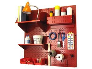 Wall Control Pegboard Hobby Craft Pegboard Organizer Storage Kit with Red Pegboard and Red Accessories Wall Control Pegboard Hobby Craft Pegboard Organizer Storage Kit with Red Pegboard and Red Accessories