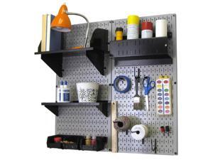 Wall Control Pegboard Hobby Craft Pegboard Organizer Storage Kit with Gray Pegboard and Black Accessories Wall Control Pegboard Hobby Craft Pegboard Organizer Storage Kit with Gray Pegboard and Black Accessories