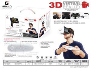 3D VR GLASS HEADSET WITH REMOTE - WHITE 3D VR GLASS HEADSET WITH REMOTE - WHITE