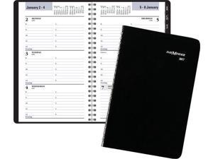 AT-A-GLANCE G210-00 Block Format Weekly Appointment Book W/Contacts Section, 4 7/8 X 8, Black, 2017