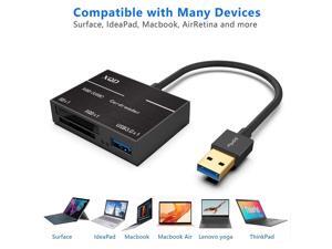 XQD Card Reader, Usb3.0 XQD/SD Card Reader Dual Slot Memory Card Reader with Usb3.0 port Compatible with Sony G/M Series Lexar 2933x/1400x USB Mark XQD Card, Support Windows/Mac OS System XQD Card Reader, Usb3.0 XQD/SD Card Reader Dual Slot Memory Card Reader with Usb3.0 port Compatible with Sony G/M Series Lexar 2933x/1400x USB Mark XQD Card, Support Windows/Mac OS System