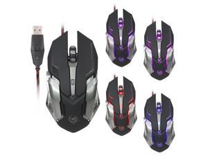 Jansicotek Custom programmable Wired Gaming Mouse 6 Buttons 4 Colors Light 3200 Adjustable DPI Optical Gamer Mice Computer mouse Perfect For LOL Gamer Laptop Gamer Macbook