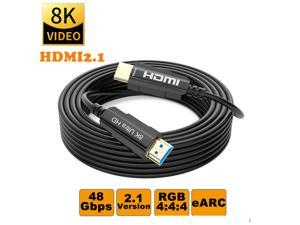 8K Optic Fiber HDMI 20 Cable UHD HDR 8K 48Gbps8K60Hz 4K120Hz Dynamic HDR 10 eARC Dolby Vision HDCP22 444 Compatible with Apple TV Nintendo Switch Roku QLED 8K Q900 TV 10m 33ft