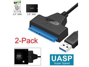 SATA to USB Cable, Wanmingtek USB 3.0 to SATA III Hard Driver Adapter w/UASP Compatible for 2.5 inch HDD and SSD, 2-Pack SATA to USB Cable, Wanmingtek USB 3.0 to SATA III Hard Driver Adapter w/UASP Compatible for 2.5 inch HDD and SSD, 2-Pack