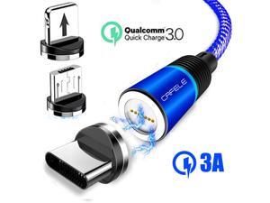 Magnetic QC3.0 Charging Cable(1 Pack,4ft)3 in 1 Cable,Compatible with Mirco USB, Type C Smartphone and iProduct Device(Blue) Magnetic QC3.0 Charging Cable(1 Pack,4ft)3 in 1 Cable,Compatible with Mirco USB, Type C Smartphone and iProduct Device(Blue)