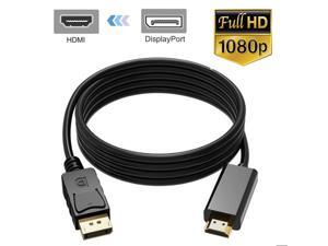 Wanmingtek DisplayPort to HDMI, Answin 6ft 1080p DisplayPort to HDMI Cable - Nylon Braided DP to HDMI Uni-Directional Display Port to HDMI Adaptper Cable for Most HDMI Monitors Wanmingtek DisplayPort to HDMI, Answin 6ft 1080p DisplayPort to HDMI Cable - Nylon Braided DP to HDMI Uni-Directional Display Port to HDMI Adaptper Cable for Most HDMI Monitors