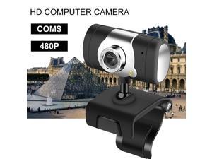 HD Webcam 480p USB Camera Rotatable Video Recording Web Camera with Microphone For PC Computer