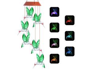 Wind Chimes, Color Changing Solar Wind Chime Outdoor Mobile Waterproof Six Hummingbird LED Solar String Lights Gifts for Home Party Night Garden Hanging Decoration Wind Chimes, Color Changing Solar Wind Chime Outdoor Mobile Waterproof Six Hummingbird LED Solar String Lights Gifts for Home Party Night Garden Hanging Decoration