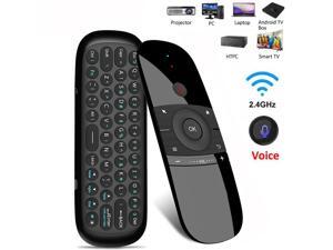 W1 2.4GHz Wireless Air Mouse Remote with Google Voice Assistant, QWERTY Keyboard, Build-in Rechargeable Battery for Nvidia Shield, Android TV Box and W1 2.4GHz Wireless Air Mouse Remote with Google Voice Assistant, QWERTY Keyboard, Build-in Rechargeable Battery for Nvidia Shield, Android TV Box and
