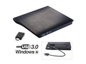 External DVD CD Drive USB 3.0 Burner Writer Drive Player High Speed Data Transfer for Laptop/Desktop/MacBook/Mac OS/Windows10/8/7/XP/Vista (Black) External DVD CD Drive USB 3.0 Burner Writer Drive Player High Speed Data Transfer for Laptop/Desktop/MacBook/Mac OS/Windows10/8/7/XP/Vista (Black)