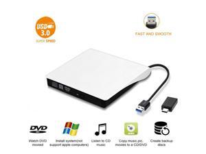 XD001 External CD DVD Drive, USB C Writer Type C USB 3.0 CD DVD RAM Burner Combo High Speed Re-Writer for Laptop Notebook PC Desktop Computer (White) XD001 External CD DVD Drive, USB C Writer Type C USB 3.0 CD DVD RAM Burner Combo High Speed Re-Writer for Laptop Notebook PC Desktop Computer (White)