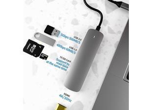 USB C Computer Hubs, 5 in 1 USB C Adapter, Type C Hub with 4K HDMI, USB 3.0/2.0 Ports, SD/TF Card Reader, Portable for Mac Pro and Other Type C Laptops USB C Computer Hubs, 5 in 1 USB C Adapter, Type C Hub with 4K HDMI, USB 3.0/2.0 Ports, SD/TF Card Reader, Portable for Mac Pro and Other Type C Laptops
