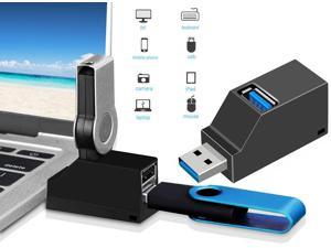 Mini USB Hub, 3 Port Small USB Hub, USB Splitter Adapter Portable for PC, Laptop, Notebook PC, USB Flash Drives, MacBook, Mac Pro/Mini, iMac, Surface Pro, XPS and More