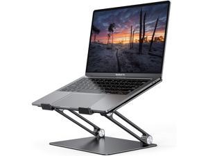 Adjustable Laptop Stand for Desk, Jansicotek Computer Stand for Laptop, Ergonomic Aluminum Laptop Riser Stand for 10-17 inch Laptop, Z19-Black