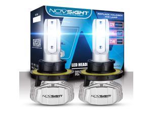NOVSIGHT H13 HI/LO LED Bulb, Seoul-CSP Y19 Chip 6500K Xenon White All In One Halogen Replacement Headlight Conversion Kit Focused Pattern, Pack of 2 , 2 Years Warranty