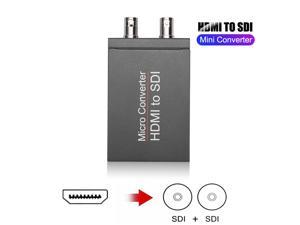 One HDMI in Two SDI Output, Micro HDMI to SDI Converter Converter  (with Power Supply Adapter, Audio Embedder Support HDMI 1.3, 3G/HD-SDI Auto Format Detection Extender for SDI Monitor HDTV