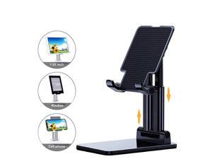 Cell Phone Desk Mount Stand Tablet Stand and Holders Adjustable for iPad iPhone Samsung Asus and More 4713 inch Devices Good for Bed Kitchen Office Black