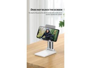 Cell Phone Stand for Desk  Adjustable Angle Height iPhone Stand for Desk Foldable Desktop Phone Holder Tablet Stand Compatible for 4129 Cell PhoneTablet White