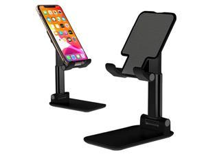 Upgraded T9 Desktop Cell Phone Stand Adjustable Height and Angle iPhone Stand Foldable Cell Phone Holder Compatible with 4129Inches iPhone X Xs 11 12 13 Pro Max XR SEiPadKindleTablet Black