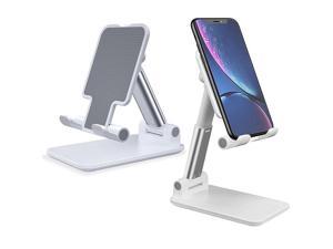 Desktop Foldable Phone HolderUpgraded T9 Angle Height Adjustable Phone Stand for Desk Compatible with and More 47129 inch Devices iPhone 131211 Pro Max Samsung Galaxy S10 S21 Ultra White