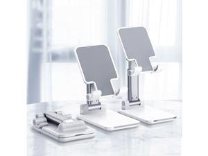 Upgraded T9 Cell Phone Holder Adjustable Desktop Cell Phone Stand Cradle Dock Compatible Tablet StandiPhone Stand ipad Foldable Phone Stand for Desk 4129Inches iPhone 13iPadTablet Kindle White